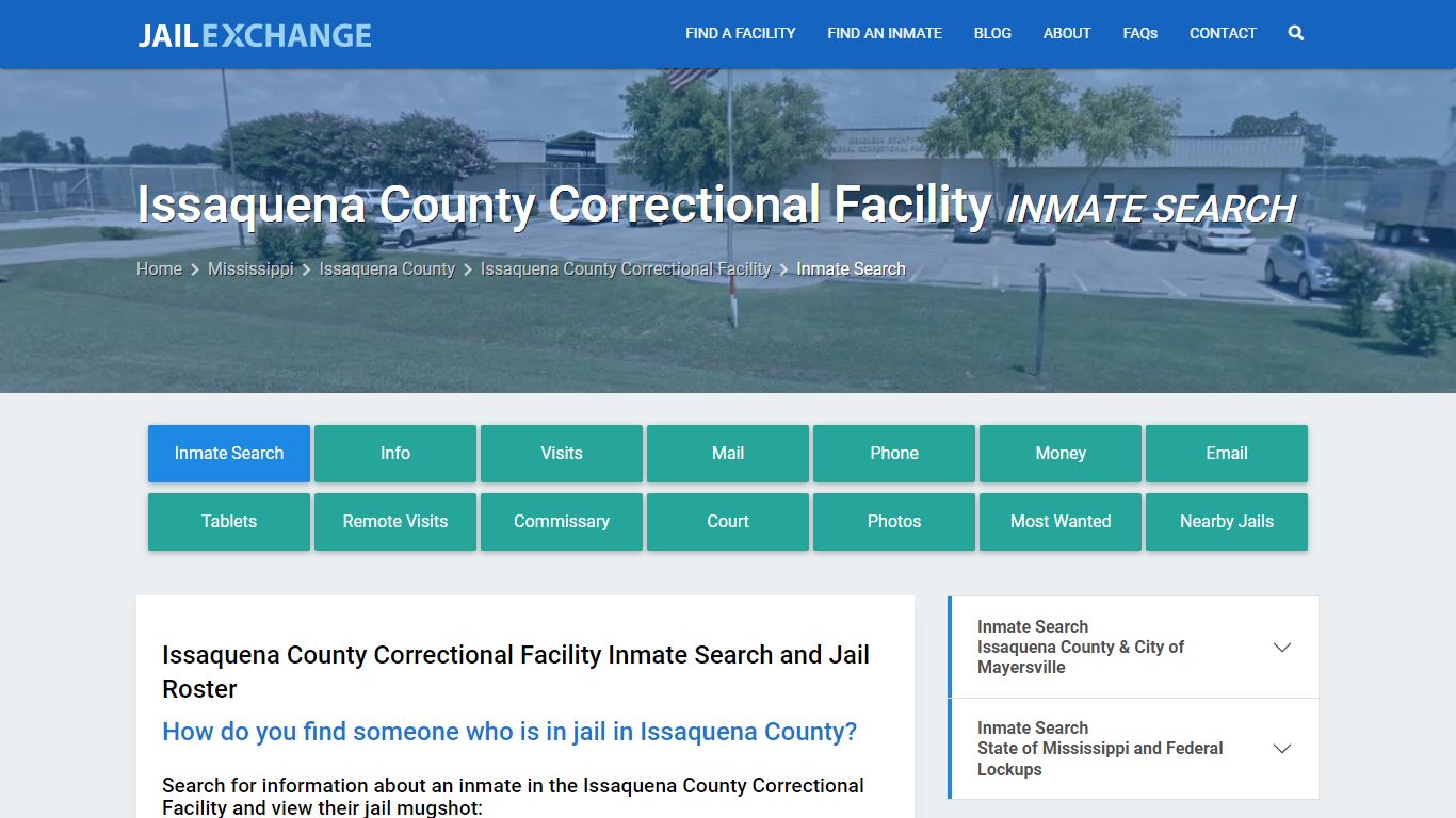 Issaquena County Correctional Facility Inmate Search - Jail Exchange